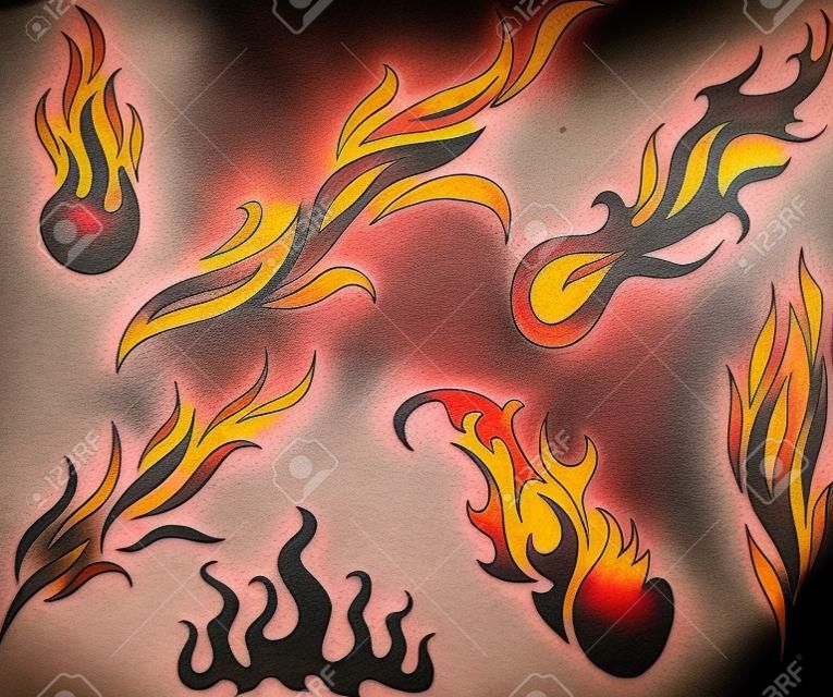 tattoo fire and flame