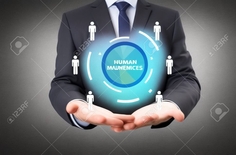 Human resources management. Business, Technology, Internet concept