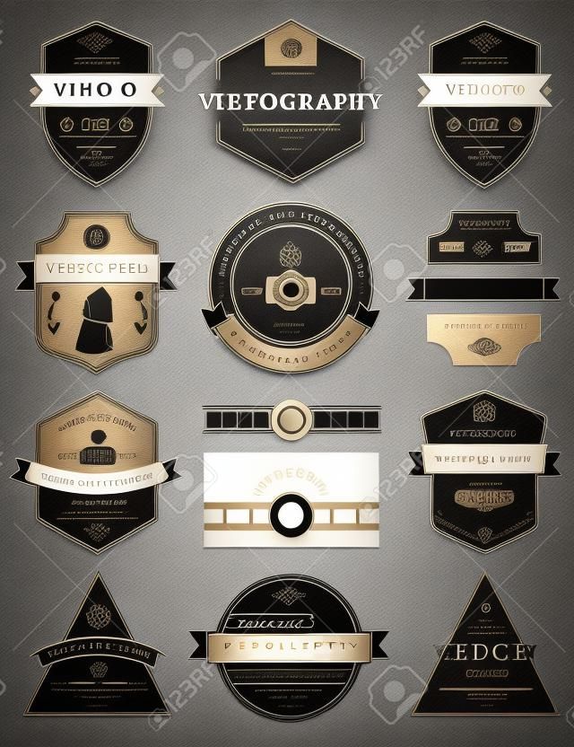 Vector collection of photography and videography logo templates.