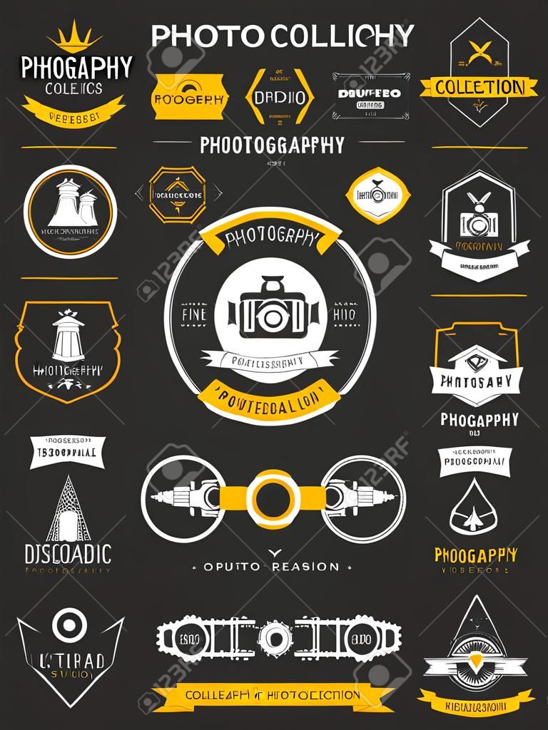 Vector collection of photography and videography logo templates.