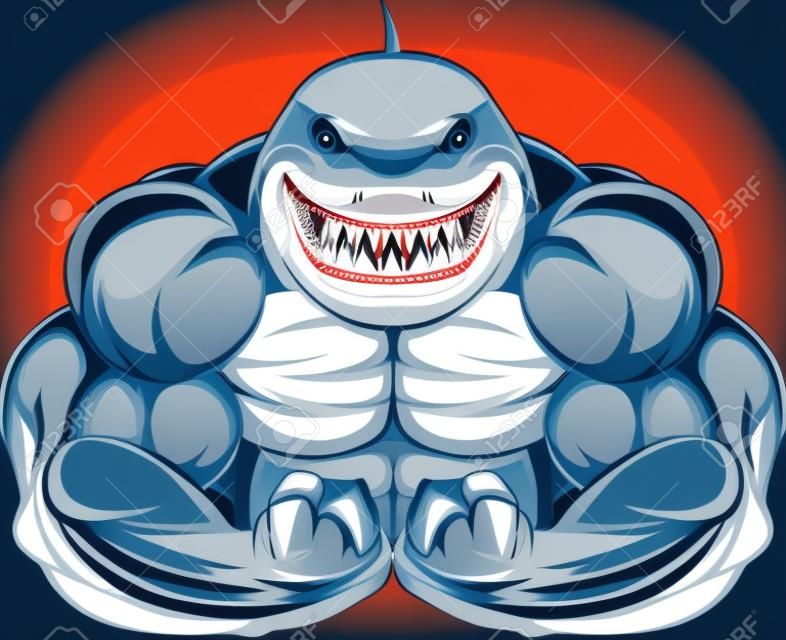 Vektor-Illustration, toothy Weißen Hai