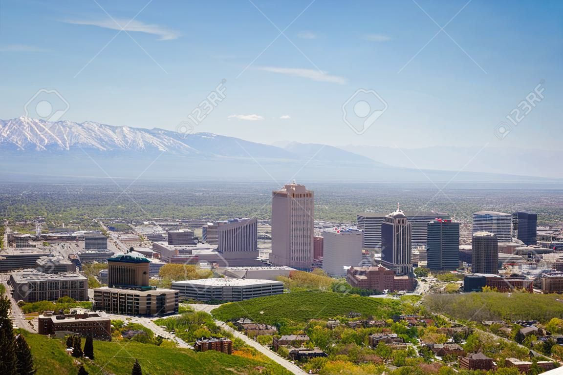 Salt Lake City Überblick an einem sonnigen Tag