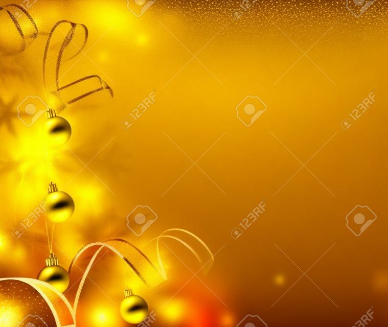 Golden Christmas tree background