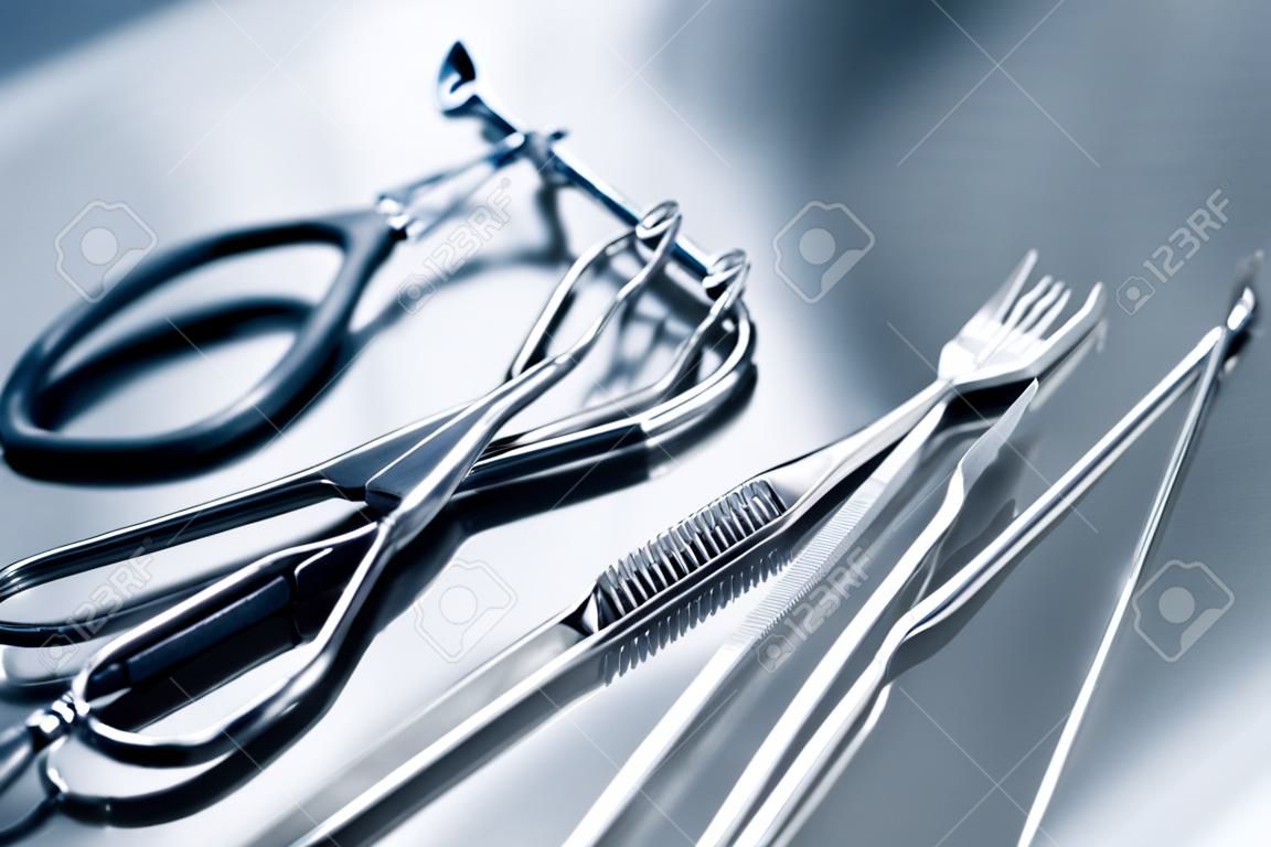 Medical background. surgery Instruments.