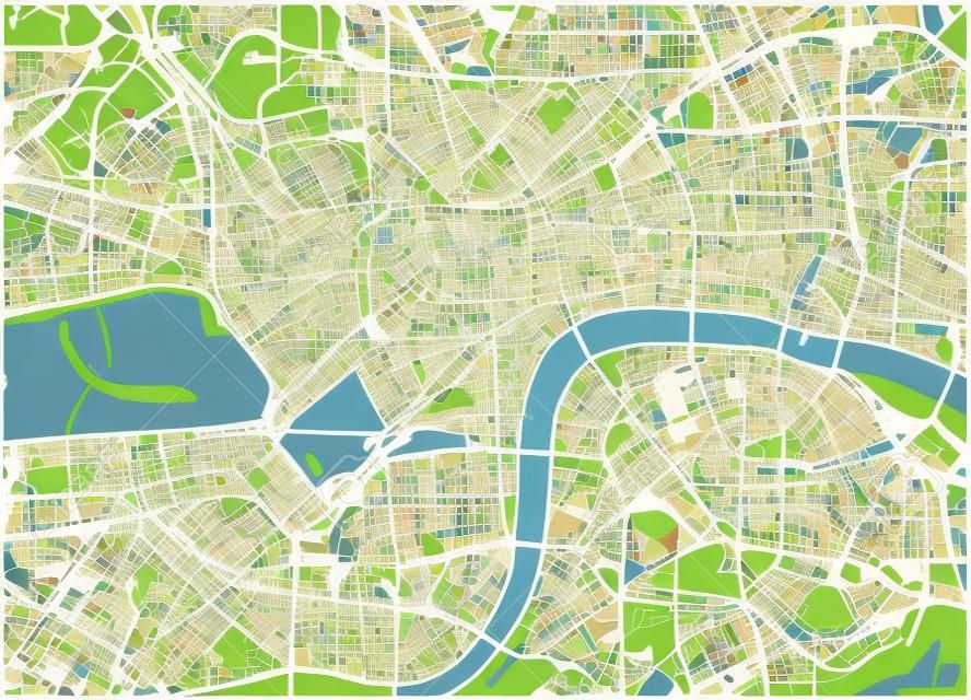 Kaart van de centrale Vector van Londen