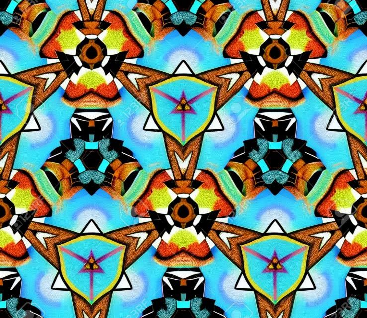 Kaleidoscope abstract seamless pattern