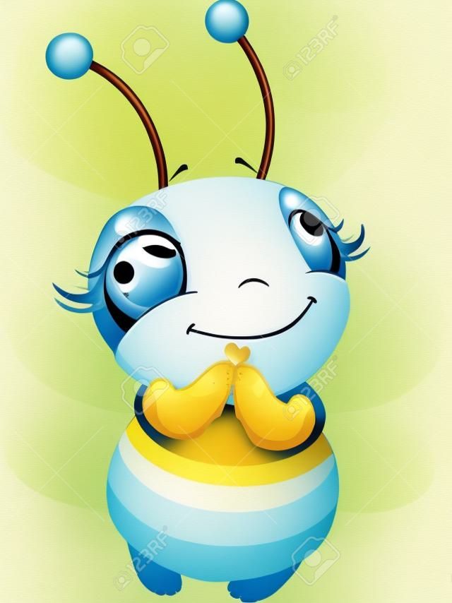 Beautiful cute bee illustration