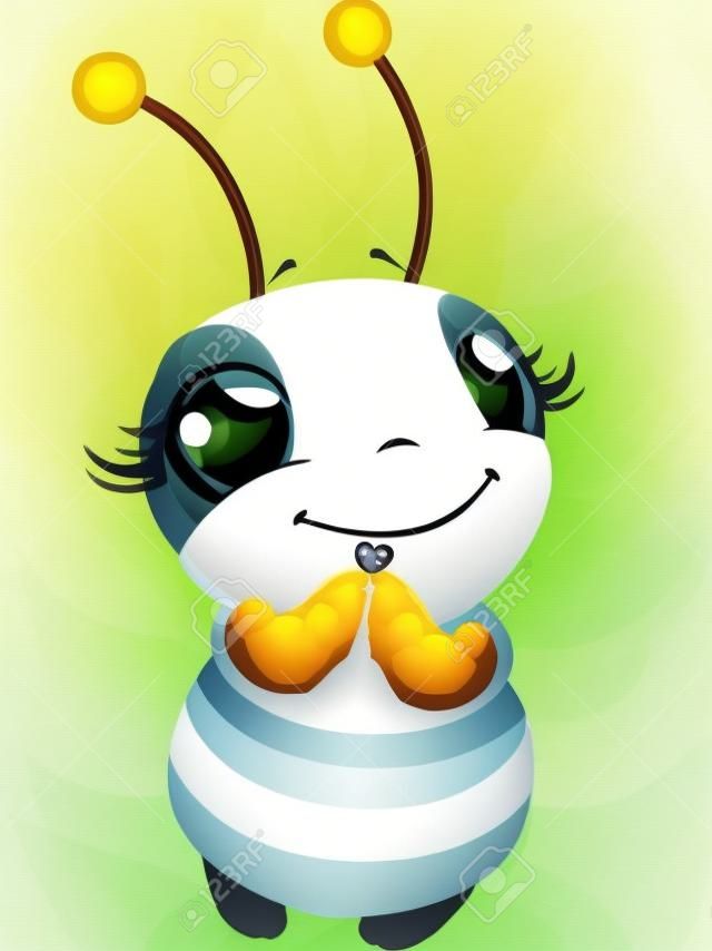 Beautiful cute bee illustration