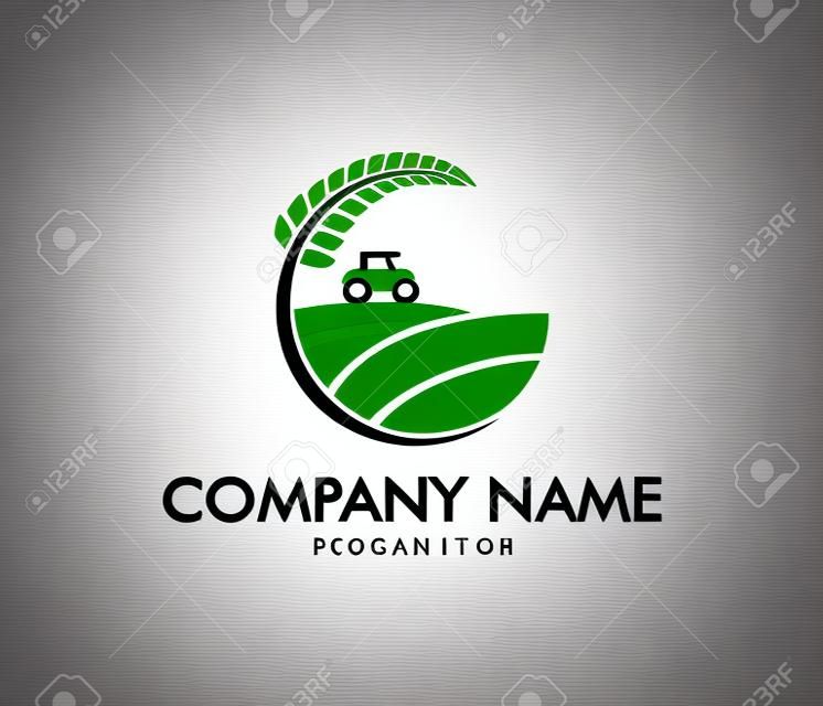 design de logotipo vetorial perfeitamente adequado para a agricultura.