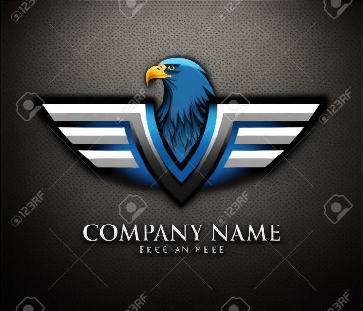 A force freedom strong eagle phoenix vector logo design template