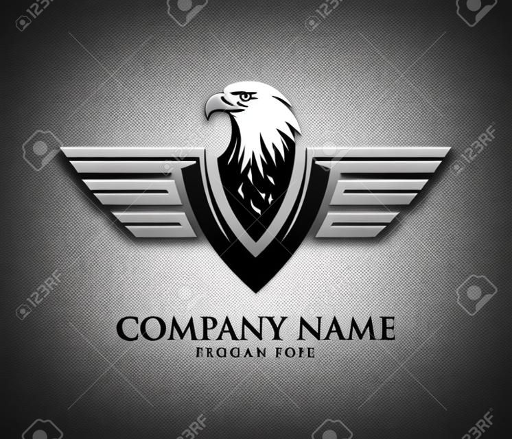 Een kracht vrijheid sterke adelaar phoenix vector logo ontwerp template