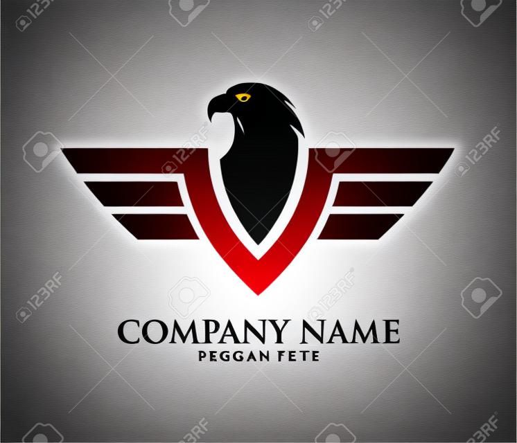 Kuvvet özgürlüğü güçlü kartal phoenix vektör logo tasarım şablonu