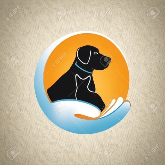 Tierklinik und Behandlung Vektor-Logo-Design-Vorlage