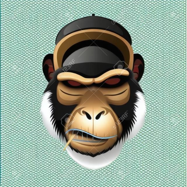 Illustration vectorielle de tête de singe pour votre entreprise ou votre marque