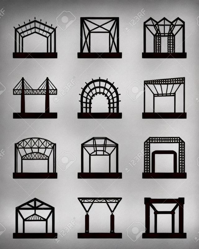 Konstrukcje metalowe zestaw ikon