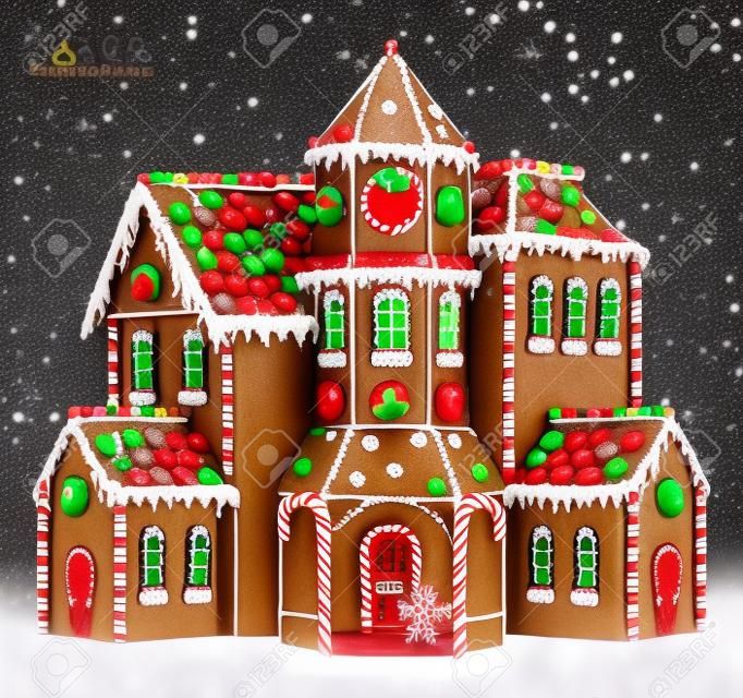 christmas gingerbread big house with candies
