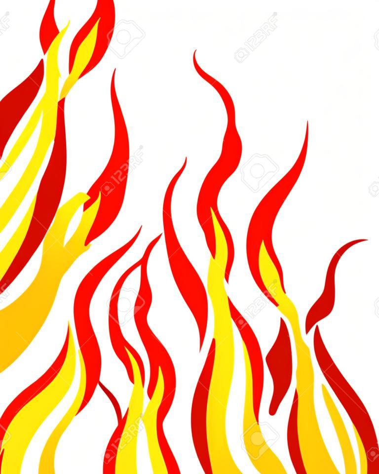 デザイン用のインフェルノ火のベクトルの背景