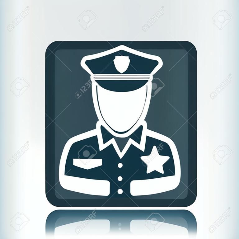 Policeman icon. Shadow reflection design. Vector illustration.