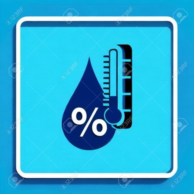 Humidity icon. Blue frame design. Vector illustration.