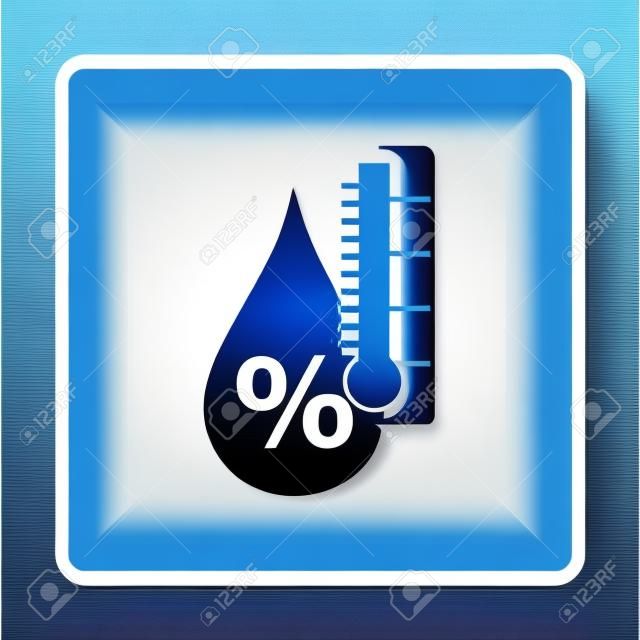 Humidity icon. Blue frame design. Vector illustration.