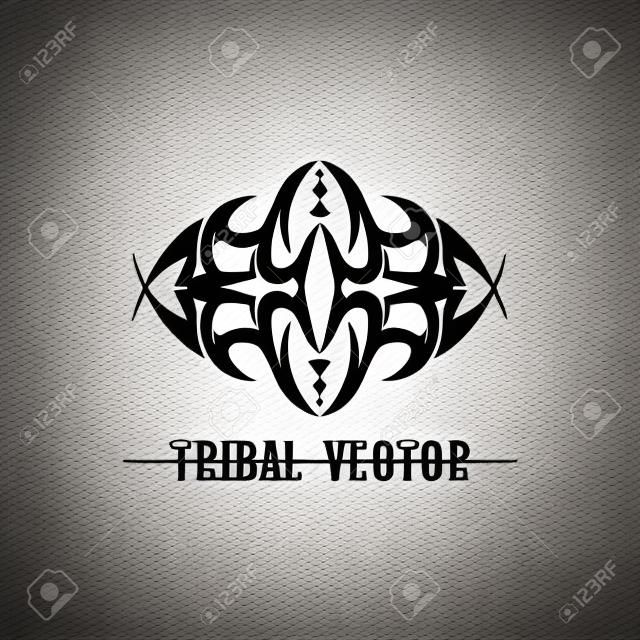tribal, classique, noir, ethnique tatouage icône vector illustration design logo