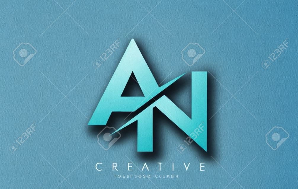 AN A N Letter Logo Design With A Creative Cut. Creative Logo Design..  Royalty Free SVG, Cliparts, Vectors, and Stock Illustration. Image  138923675.