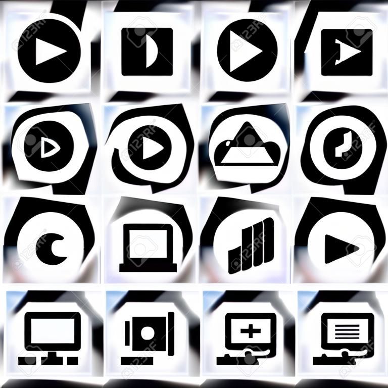 Iconos del reproductor multimedia Vector