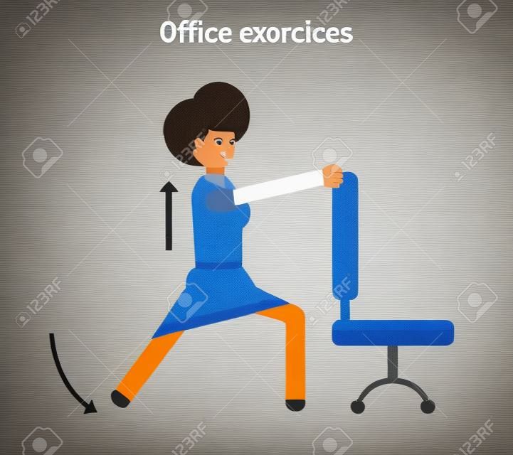 Büroübungen mit einem Stuhl