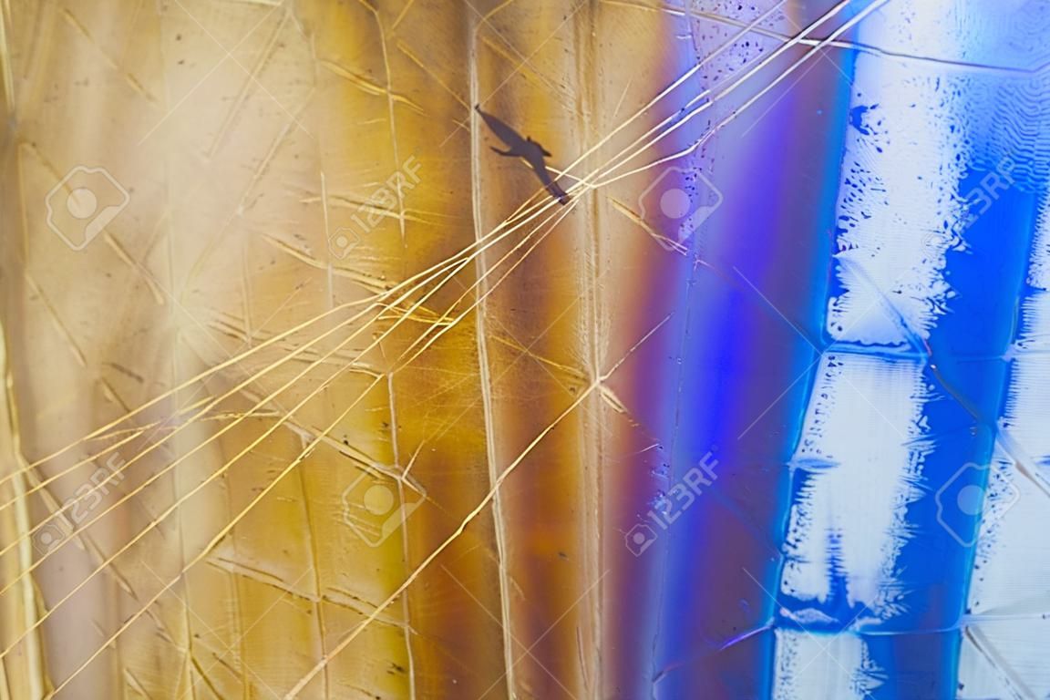 Metal background, texture of titanium, sheet of metal surface. iridescence. Heat tint, variety of colors.