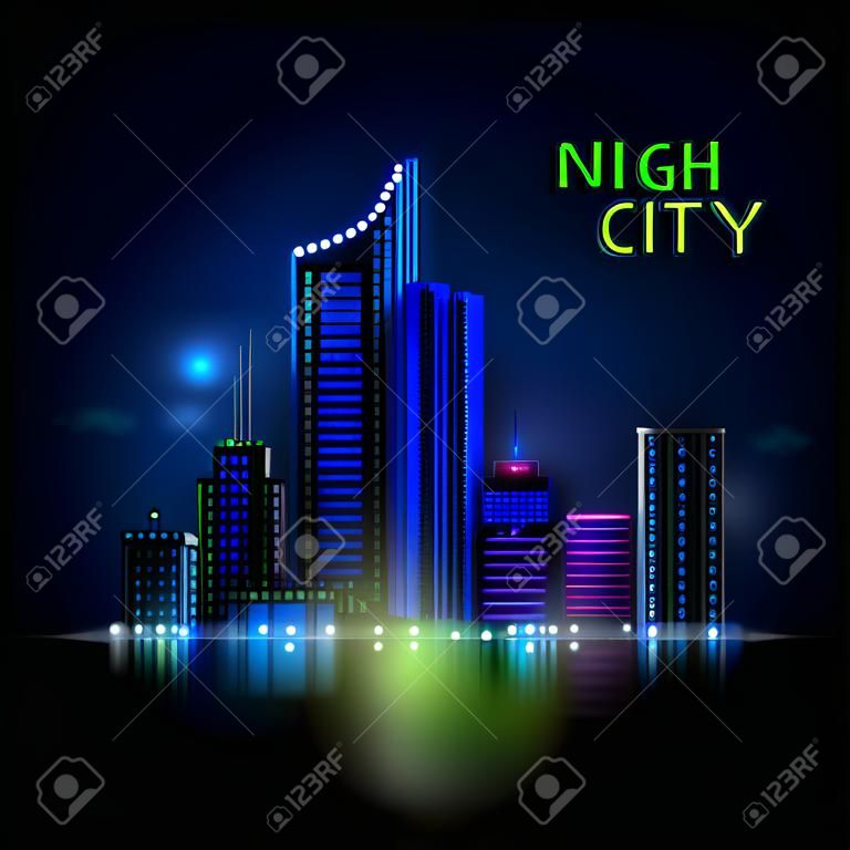 Neon night city