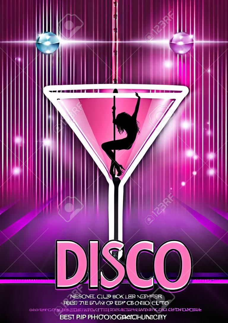 Fondo De Discoteca. Discoteca Club De Hombres De Cartel. Estriptís  Ilustraciones svg, vectoriales, clip art vectorizado libre de derechos.  Image 78613865