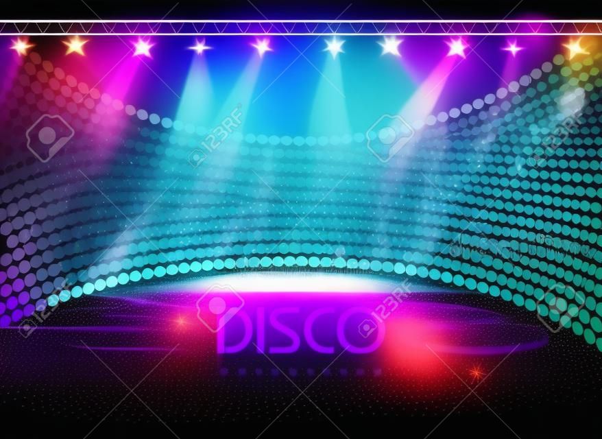Disco abstract background Vector illustration.