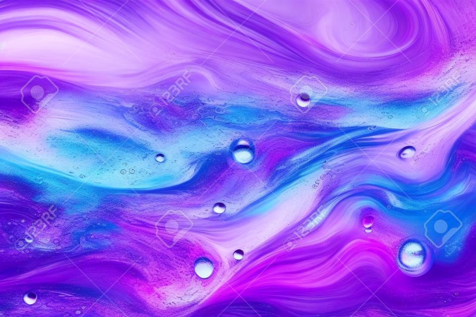 Abstract purple liquid background, paint splash, swirl pattern and water drops, beauty gel and cosmetic texture, contemporary magic art and science as luxury flatlay design