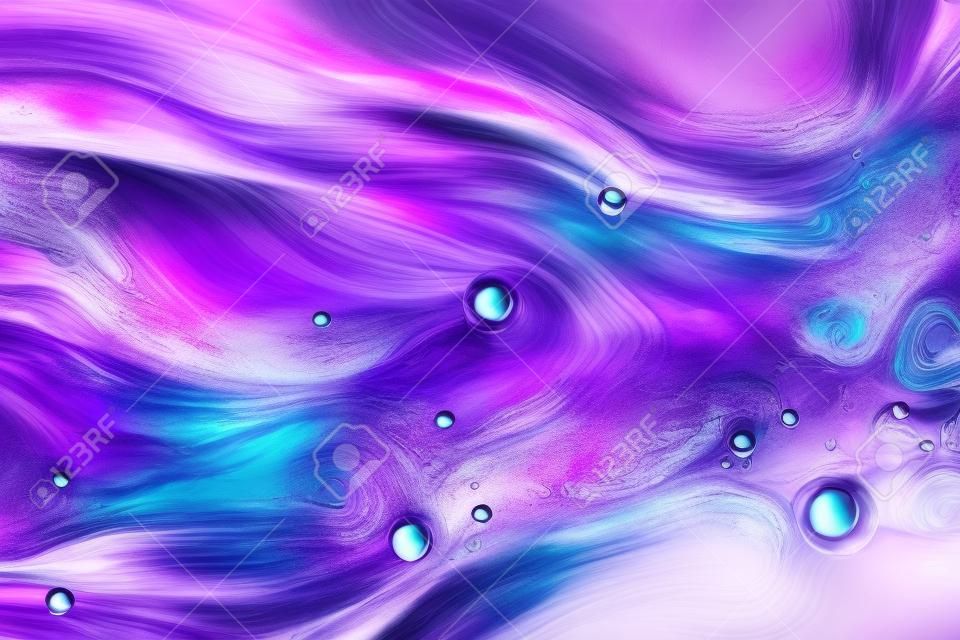 Abstract purple liquid background, paint splash, swirl pattern and water drops, beauty gel and cosmetic texture, contemporary magic art and science as luxury flatlay design