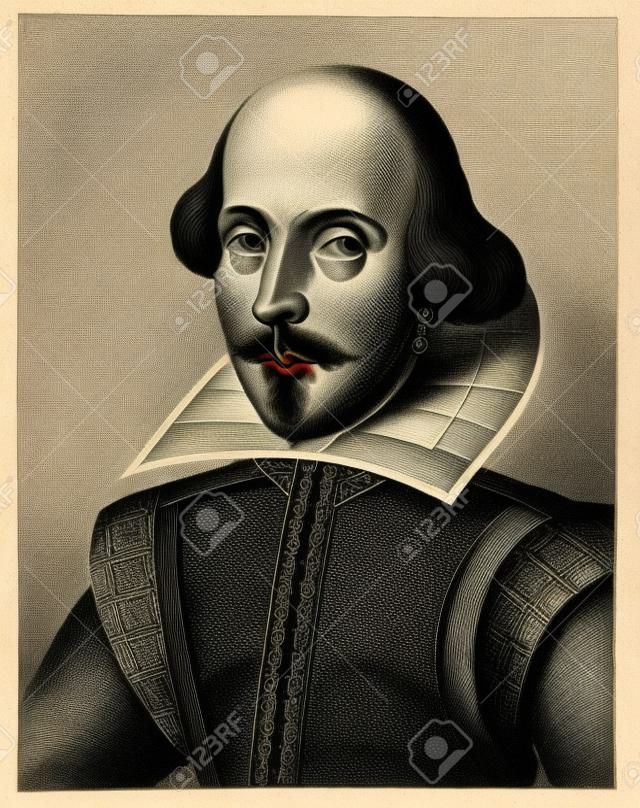 Grabado del siglo 19 de William Shakespeare
