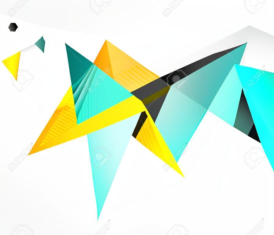 3d triangles geometric vector abstract background. Empty modern illustration for your message, text slogan or presentation wallpaper