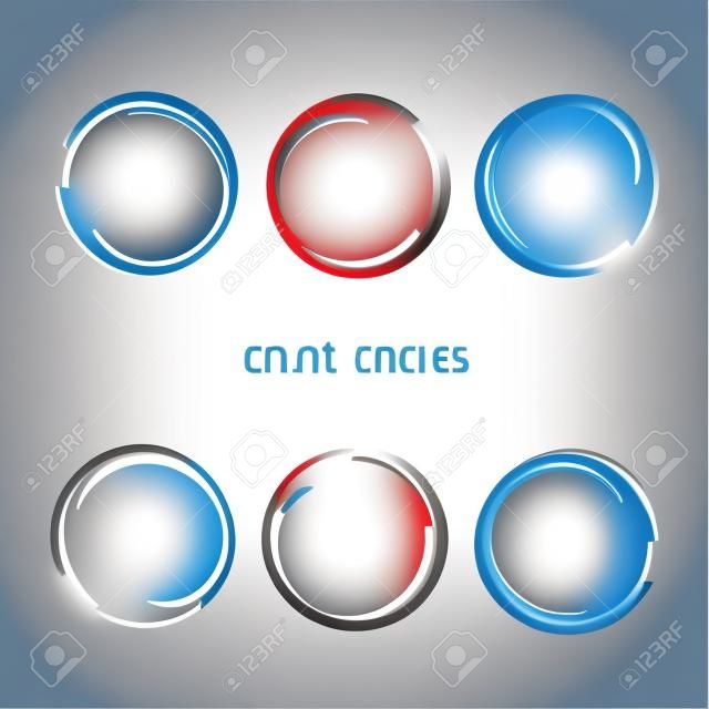 Circle set. Vector illustration. Business Abstract Circle icon. Corporate, Media, Technology styles.