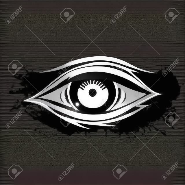 horus one eye theme vector art illustration