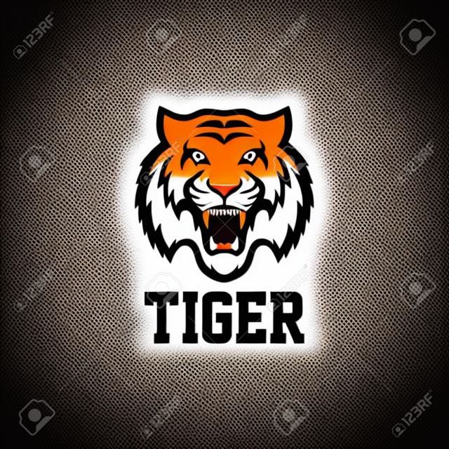 wild tiger logotype theme vector art illustration