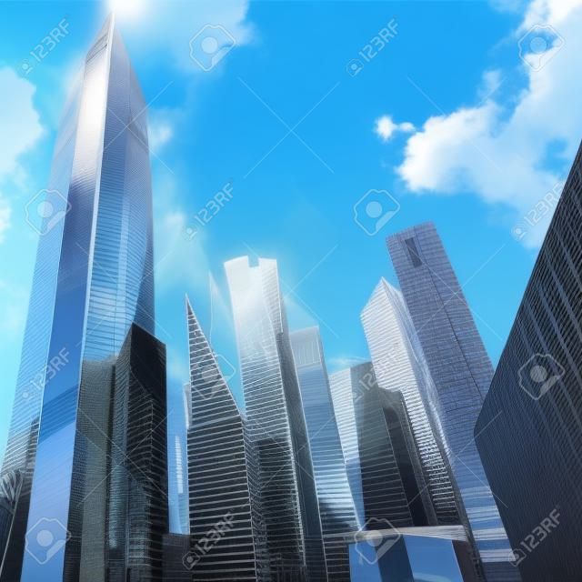 zakelijke achtergrond met wolkenkrabbers