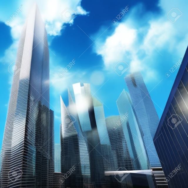 商業背景摩天大樓