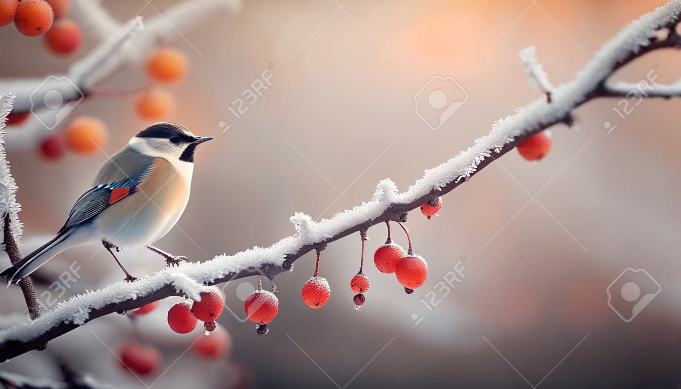 A small bird perched on a branch of a tree. Generative AI image.