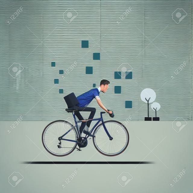 商人騎自行車去city.energy上班節省