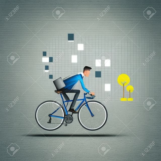 商人騎自行車去city.energy上班節省