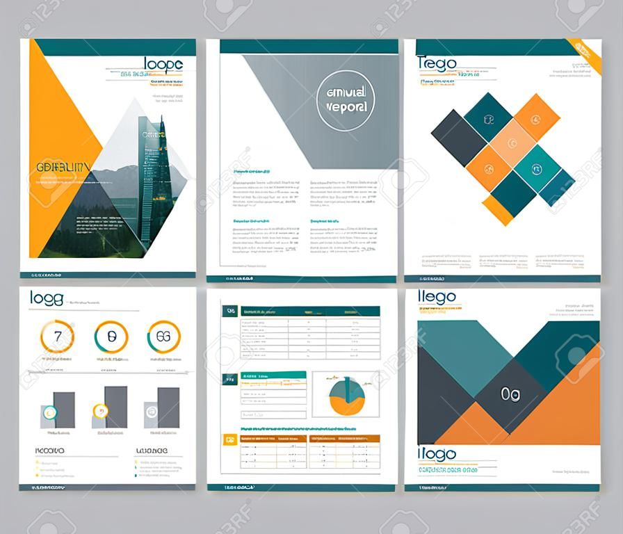 report, brochure, flyer, modello annuale di layout