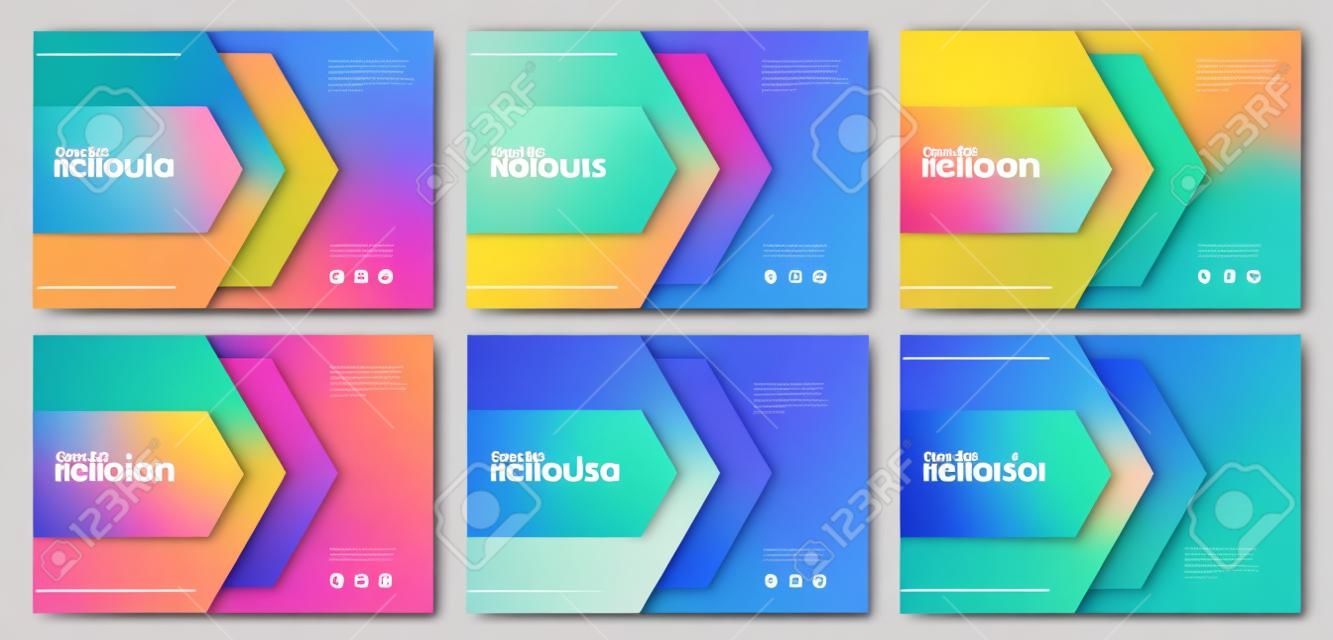 set abstract background template design for social media post and web banners concept , with use in presentation cover,brochure,book cover layout concept