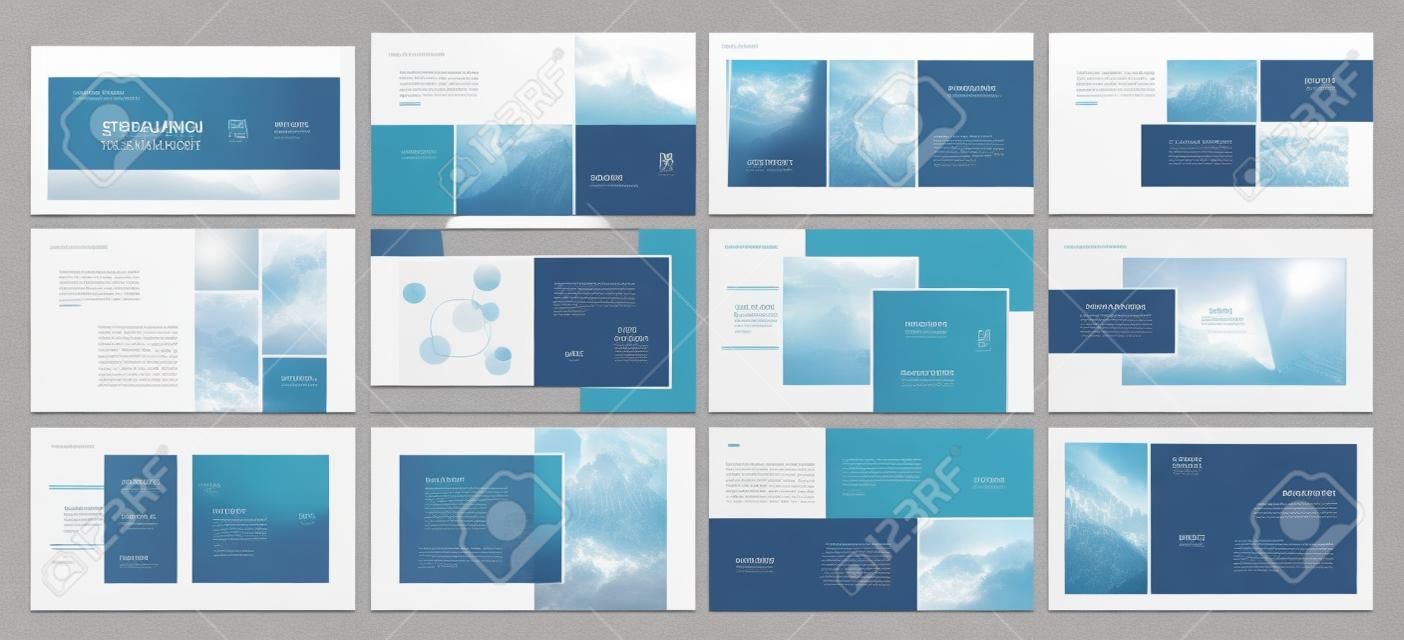 modelo de design de apresentação de negócios com design de layout de página para brochura, portfólio, livro, revista, relatório anual e perfil da empresa, com info design de elementos gráficos