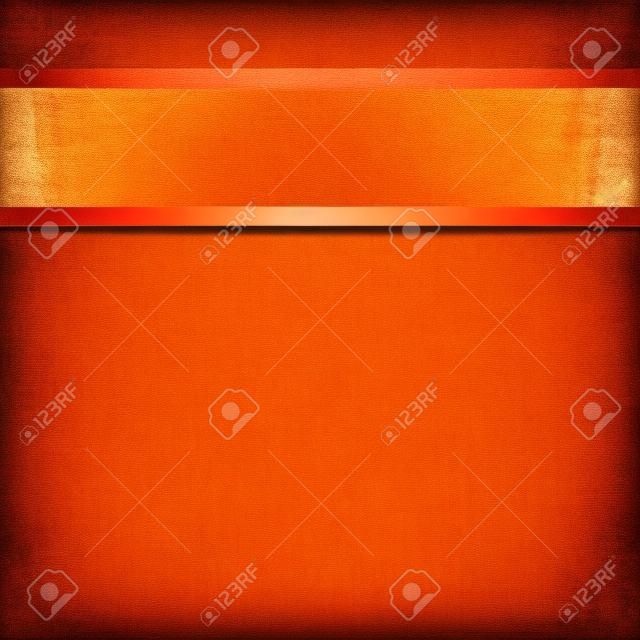 оранжевый фон медного цвета с контрастной белой полосой ленты пергамента макета дизайна на старинные текстуры гранж с черной рамкой виньетка на границе для осени осенний или благодарения или Хэллоуин