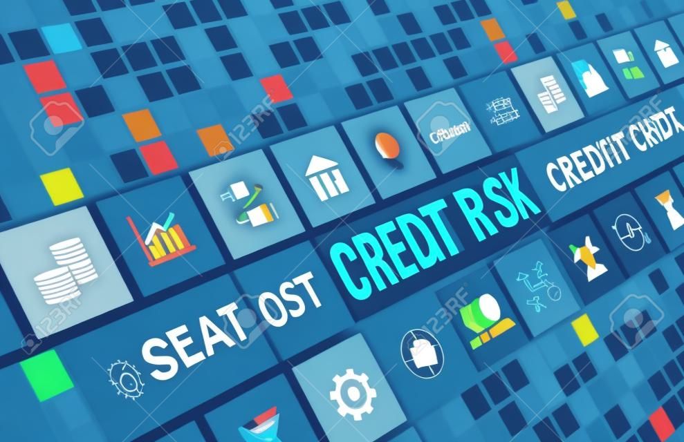 iş simgeler ve copyspace ile Kredi Risk kavramı görüntü.