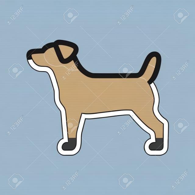 Vetor Jack Russel Terrier cone do cão isolado no fundo branco